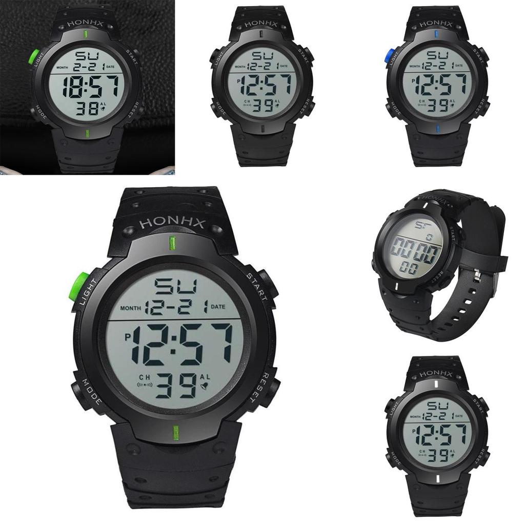 Стильные электронные часы Honhx для студентов с большим 50-мм дисплеем и функцией мирового времени