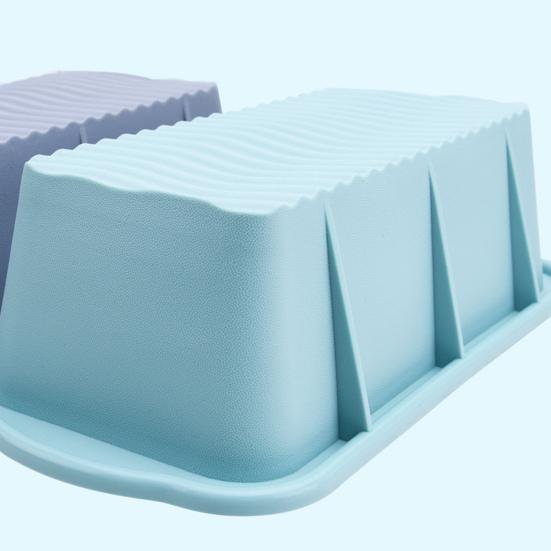 Baking Reusable Easy To Release High Temperature Resistant Bottom Line Design Bakeware Silicone Rectangle Shape Bread Mold
