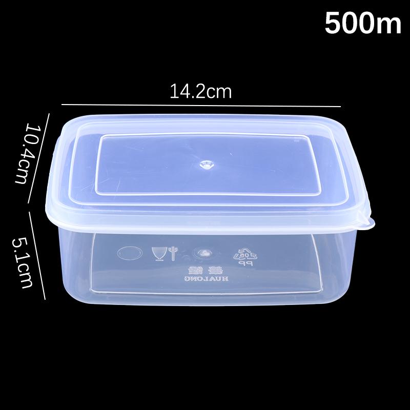 300/500 мл Прозрачный пластиковый прямоугольный контейнер для хранения, Специальный для холодильника, Герметичный, Пищевой, Кухонный контейнер для хранения