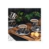 Prestige New Bone Black Coffee Cup Set For 6 People