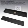 Linear Floor Drain 304 Stainless Steel Invisible Odor Blocking Large Drainage Capacity Rectangle