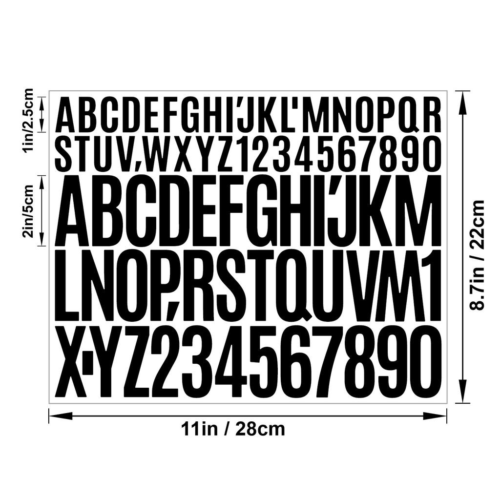 1+2 Дюймовая Наклейка с Буквами Самоклеящийся Винил Водонепроницаемая Подходит для Бутылки для Воды Ручной Скрапбук Постер Наклейка с Буквами