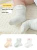 Xuwei Новорожденные Детские Хлопковые Носки до Середины Икры, 0-6 Месяцев, Свободная Посадка, Бесшовные, для Весны и Осени