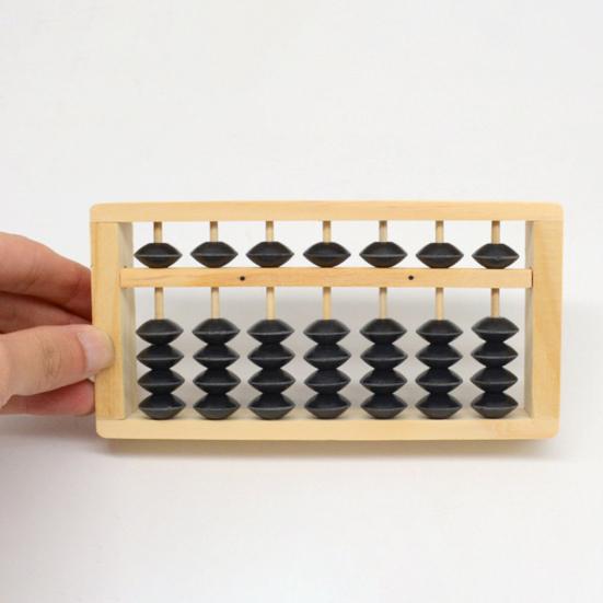 7 колонок, 5 бусин, деревянные счеты, легкие, с гладкими краями, портативные, без запаха, для детей, математический, арифметический, вычислительный инструмент, счетная рамка, образовательная для студентов