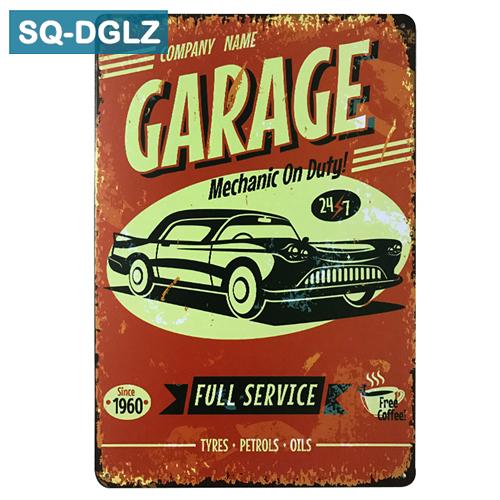 [SQ-DGLZ] Горячая MUSCLE CAR GARAGE Металлическая вывеска Магазин Настенный декор Оловянная вывеска Винтажные металлические вывески Домашний декор Живопись Таблички Художественный постер