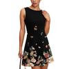 Women's Fashionable Casual Printed Sleeveless Round Neck Dress Sleeveless Round Neck Dress