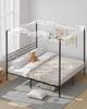VEVOR King Size Canopy Bed Frame, Metal Canopy Bed with Four Posters Design, Heavy Duty Steel Slats Support, Underbed Storage Space