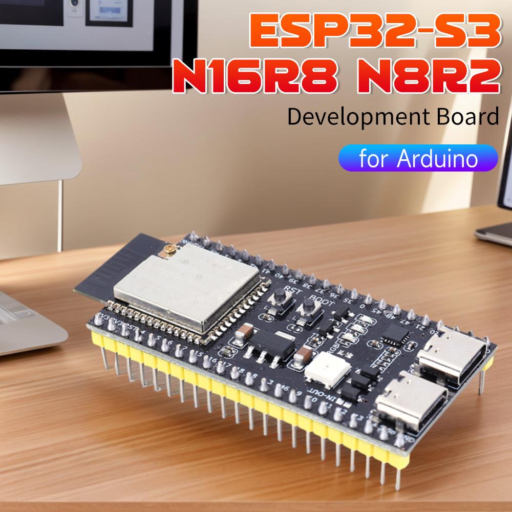 1 шт. Плата разработки ESP32 S3 Dual Type-C Плата расширения WiFi 2,4 ГГц WiFi BT Модуль для Arduino 8 МБ PSRAM 16 МБ FLASH N16R8 44 контакта