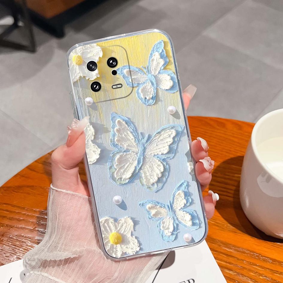 Для Xiaomi 13 14 12 12S 12T 12X Ultra Lite Poco M7 X7 Pro чехол для телефона милый мультяшный рисунок животного прозрачный силиконовый защитный чехол для Xiaomi Capa