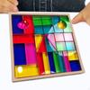 Rainbow GEM Cubes Stacking Toy Cube Blocks Set for Boys Girls Children