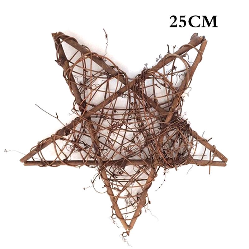 Ретро Рождественская дверь, висящая из сушеного ротанга, цветочные венки, пятиконечная звезда, декор для вечеринки, декор на Хэллоуин