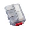 Portable Pill Box Organizer with 10 Compartments Dustproof Compact Size Transparent