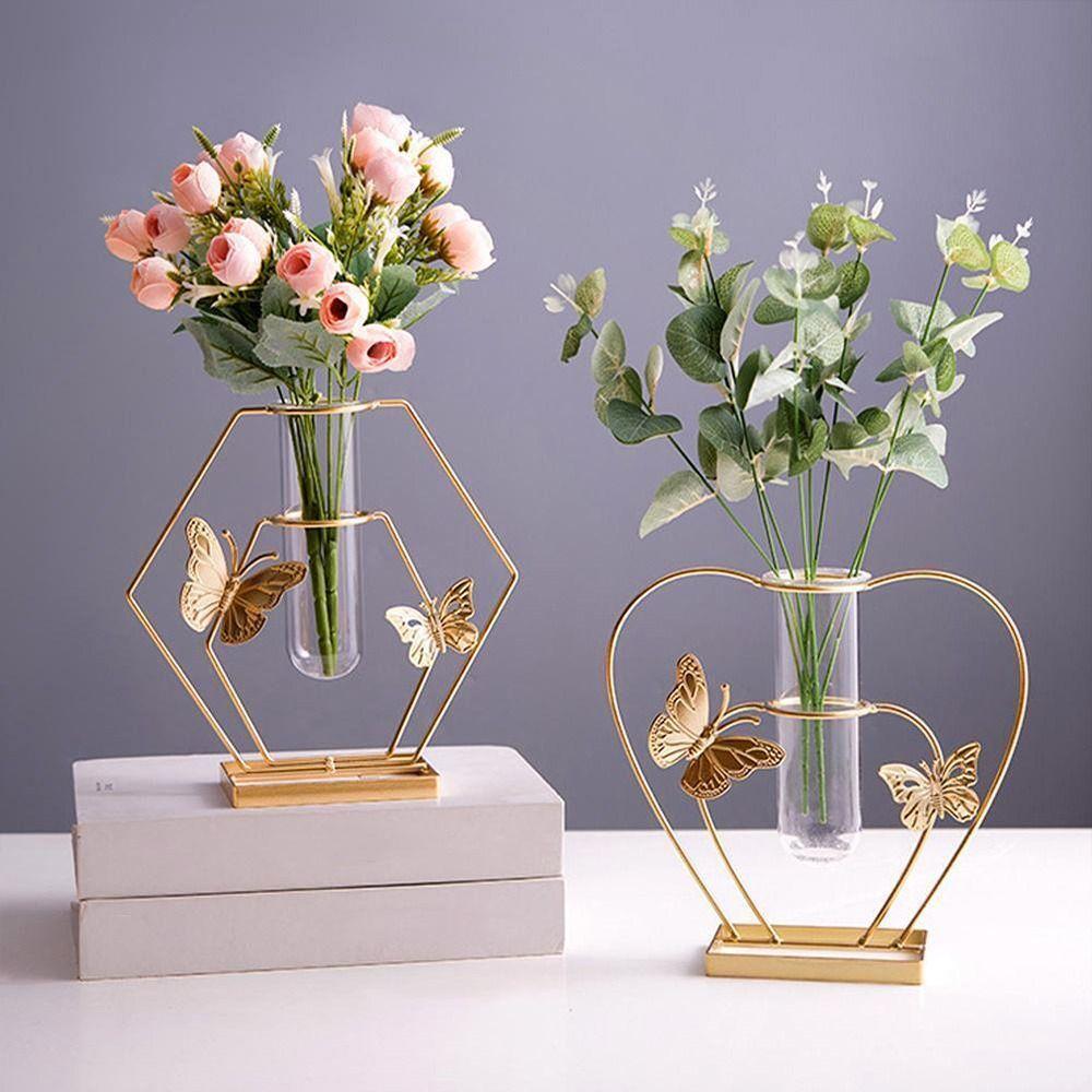 Plant Flower Pot Wedding Decoration Vases Metal Hydroponic Vase Ornaments