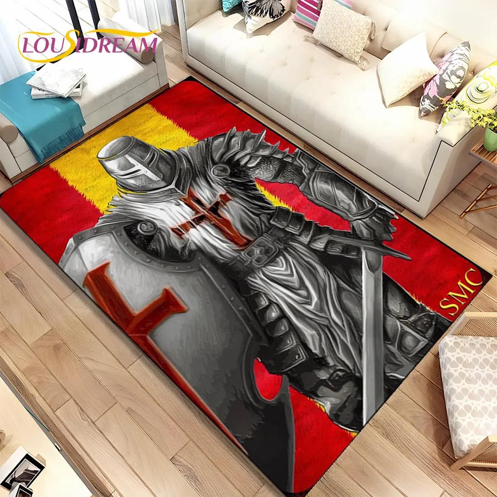 Коврик для игровой зоны Cavalier Knight Templar Crusaders, ковер для дома, гостиной, спальни, дивана, коврик для двери, нескользящий напольный коврик