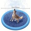 Портативный бассейн для собак для развлечений на открытом воздухе со встроенной системой разбрызгивания, прочный пластик для летнего охлаждения во дворе, встроенный разбрызгиватель