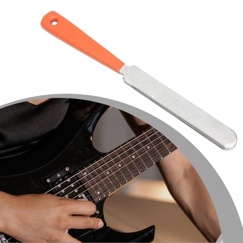 Durability Guitar Fret File Polishing Tool With Ergonomic Rubber Handle for Precise Fret Leveling and Polishing