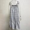 Floral Printed Women's Sleeveless A-line Polyester Beach Dress Loose