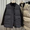 Vest for Women Oversize Thickened WinterLarge Pockets Solid Color Windproof Down Casual Sleeveless Tops Vest
