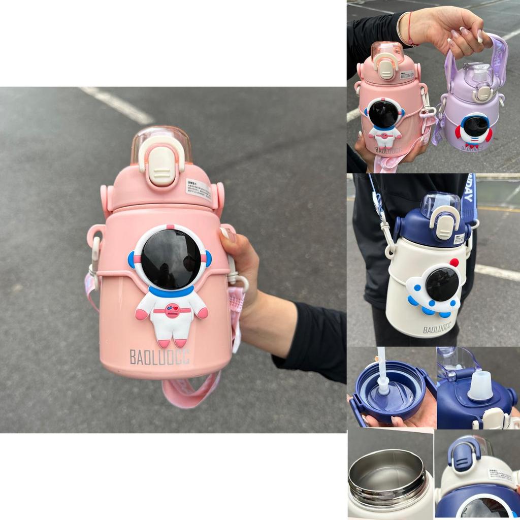 Hseen 2023 Новая детская термокружка Милая мультяшная кружка-поильник из нержавеющей стали объемом 850 мл