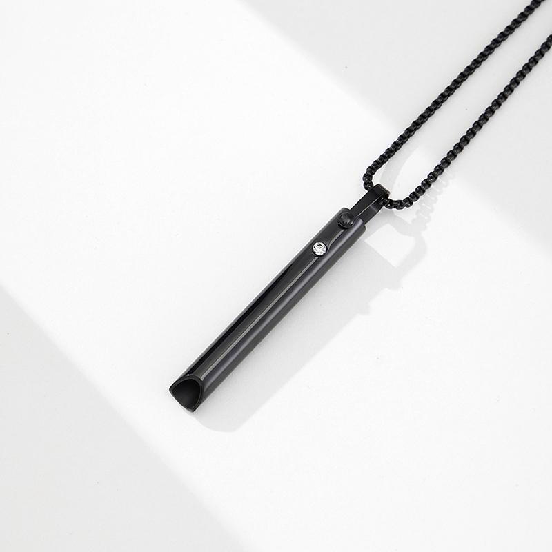 Ожерелье-свисток для осознанного дыхания из нержавеющей стали, ожерелье для снятия тревоги, стресса, паники, инструменты для медитации