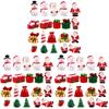 DOITOOL 60 Pieces Miniature Christmas Ornaments, Handmade Resin Figurines, Decorative Tabletop Ornaments for Bonsai, Potted Plants, Gardening Props,
