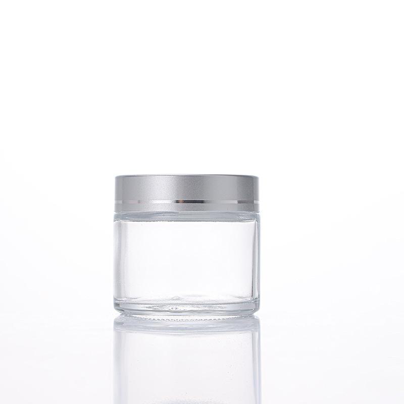 Frosted Transparent Glass Cosmetic Bottle for Cream, Lotion, and Sunscreen