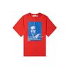 Мужская футболка с коротким рукавом с индивидуальным принтом, красные OMAA038F181850112030