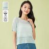 Ta Tu Women's Summer French Style Openwork Knit Short Sleeve Top