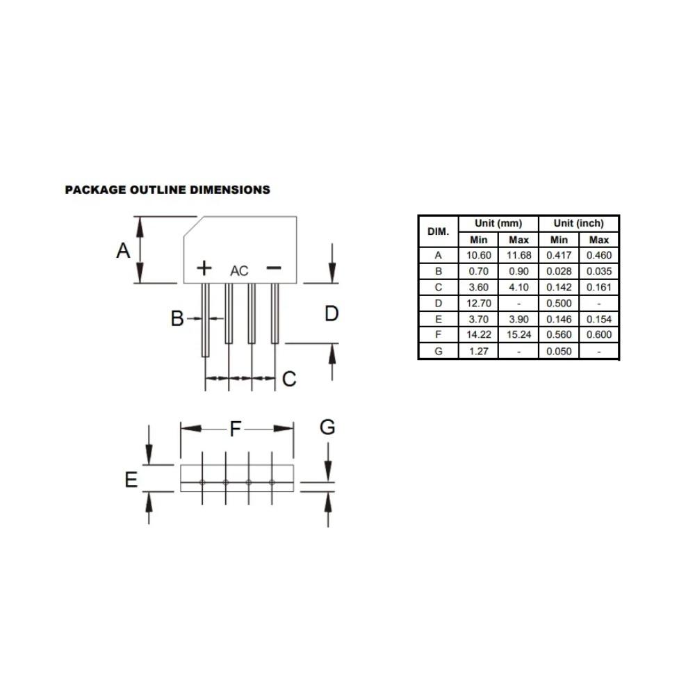 10 шт., KBP307, гребневый выпрямитель, KBP 307, силовой диод, 3 А, 1000 В, электронные компоненты