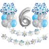 Christmas Snowflake Aluminum Film Balloon Set 32 Inch Digital Flag Children'S Birthday Party Decoration