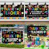 Teacher Appreciation Week Backdrop Banner Thank You Teacher And Staff Background Decoration for Teachers' Day Classroom School Office Decor