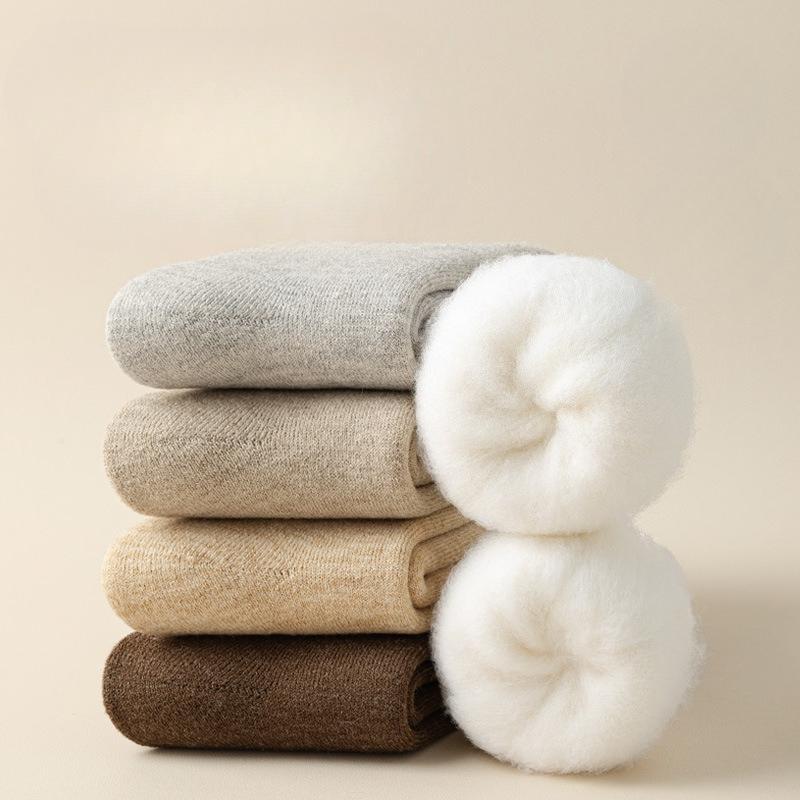 Wool, Fleece, Thickened Warm Men's Socks, Winter Thigh-high Socks, Cashmere and Mid-calf Socks