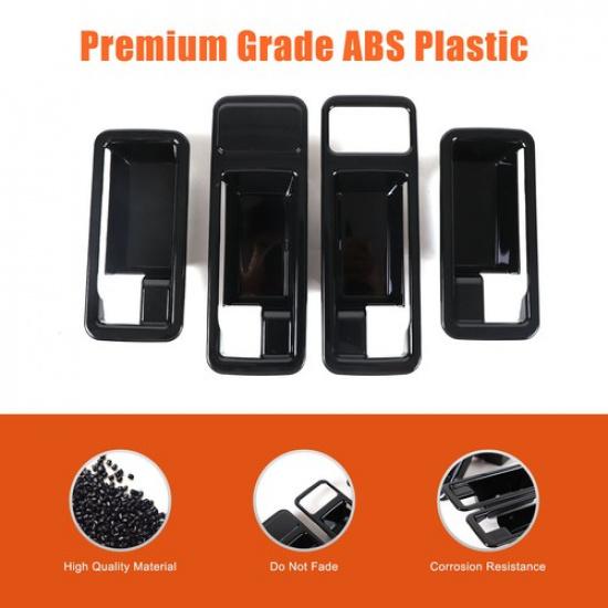 Glossy Black Door Handle Bowl Trim Protection Cover For Ineos Grenadier -25