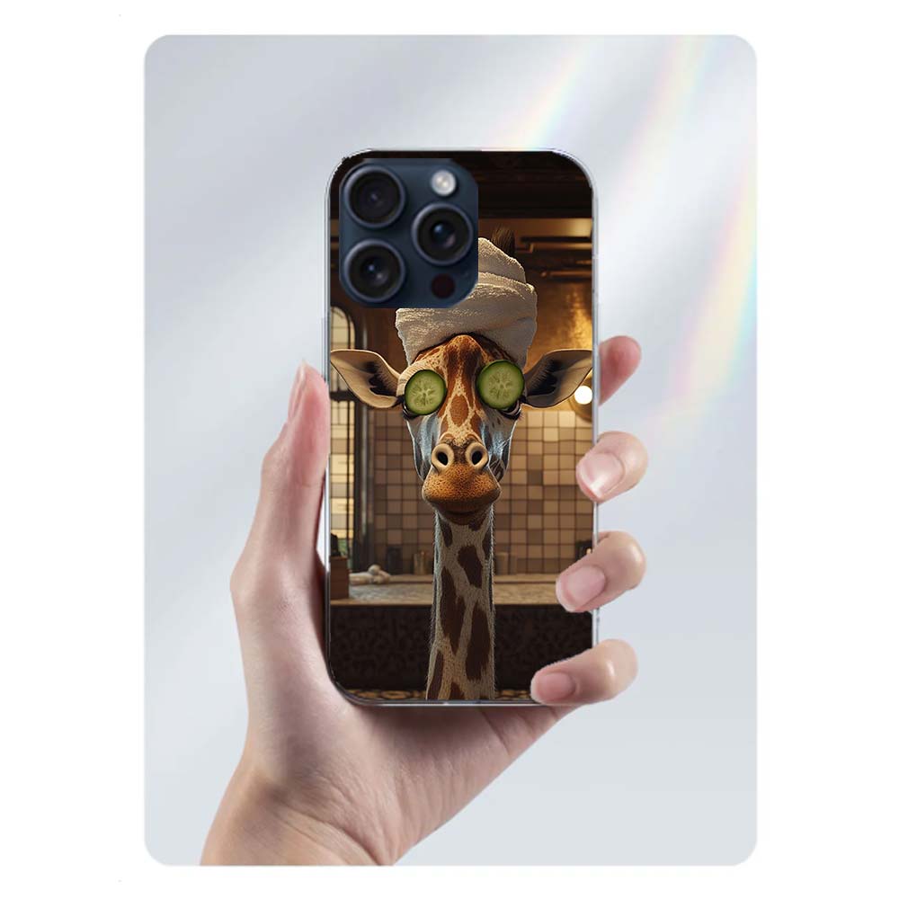 Прозрачный чехол для телефона с жирафами для iPhone 17 Air 16 Pro Max 15 Pro 14 Plus 17E 16E 11 13 12 Mini Чехлы Fundas C