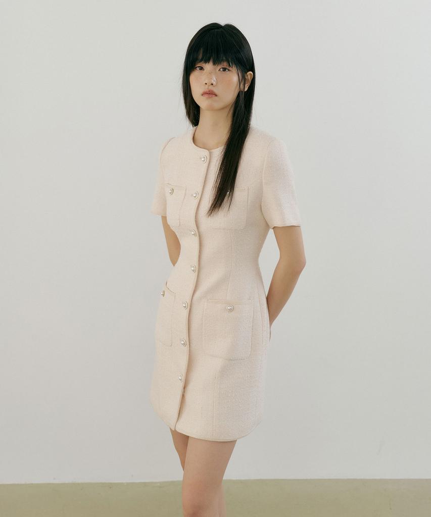 Lucirju Mary Tweed One-Piece (Cream)