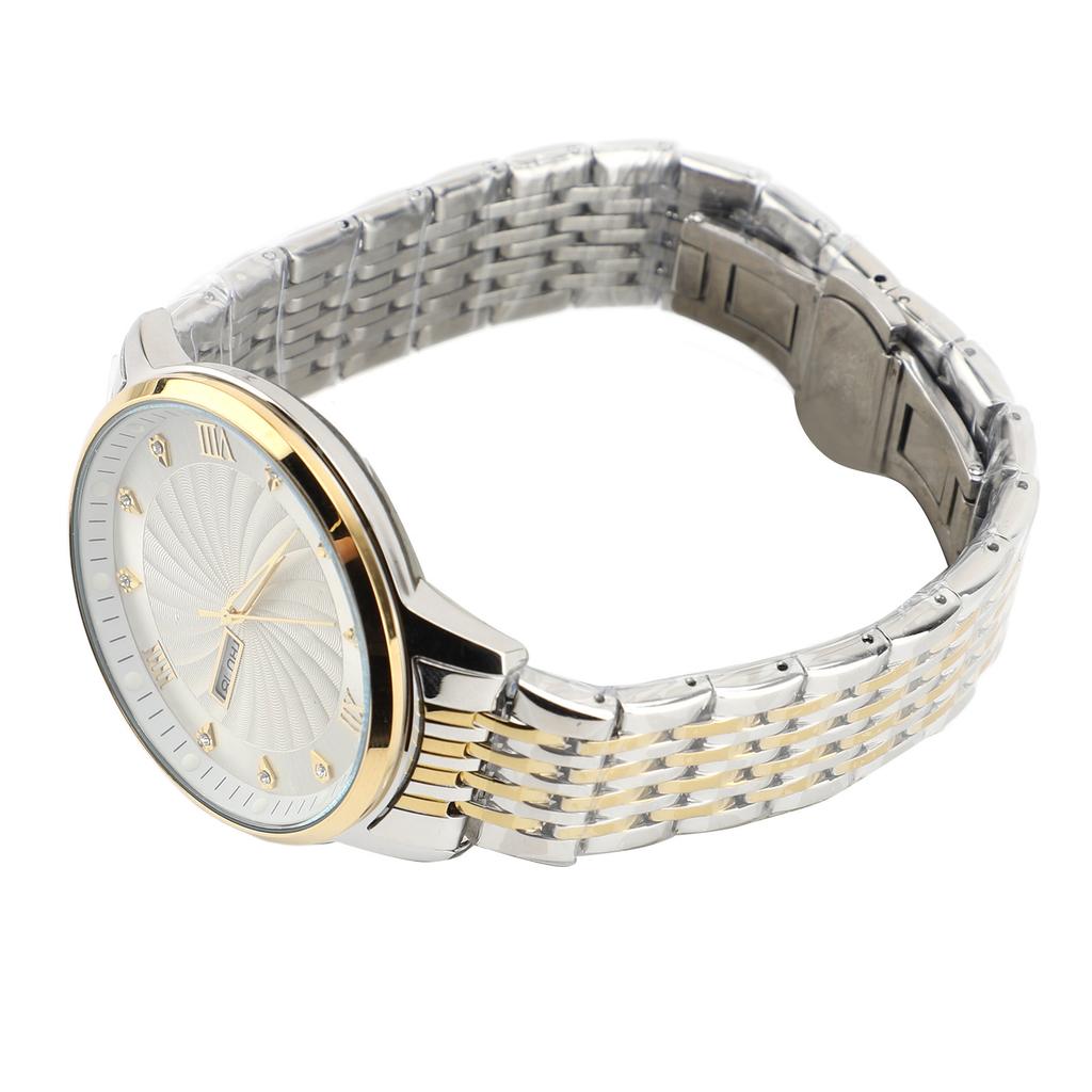 Quartz Men Watch Business Stylish Wristwatch Water Resistant Men Watch with Date Function for Business