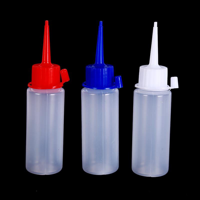 60Ml Plastic Clear Squeeze Bottle With Tip Cap For Crafts Art Glue Refillable