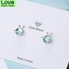 Изысканные серьги-гвоздики из стерлингового серебра 925 пробы с синей планетой Вселенной, милые серьги для молодых девушек, подарки S-E907