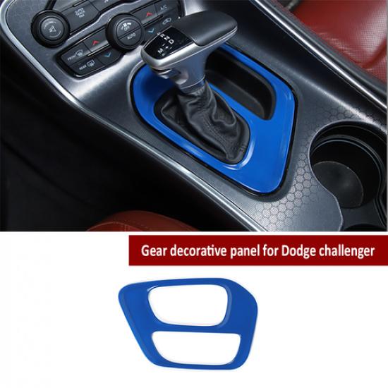 Console Gear Shift Decor Panel Trim Cover Bezel For Dodge Challenger 2015+ Blue