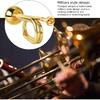Bugle Cavalry Trumpet Brass Instrument, Military Easy to Play Trumpet C Key Brass Trumpet with Mouthpiece, Trumpet Brass Blowing Old Copper for