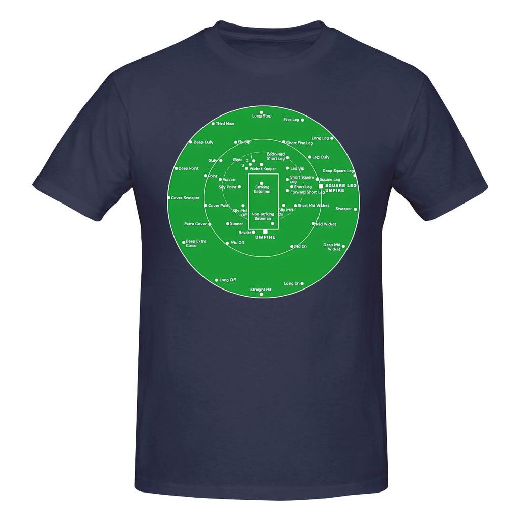 Cricket Pitch Positions Fielding Positions Diagram Home Tshirt Fitness Leisure Versatile Colors Tees