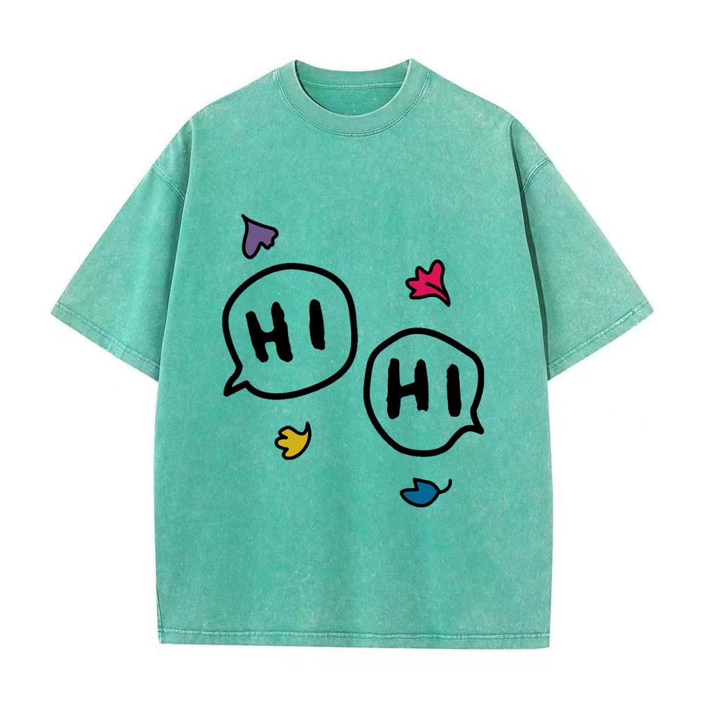 Футболка Heartstopper Hi Oversize Женская футболка Одежда Футболка Heartstopper Hi Женская футболка Ретро-стираемая винтажная футболка