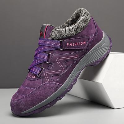 Зимние ботинки с флисовым утеплителем для женщин, легкие повседневные ботинки для активного отдыха большого размера для женщин