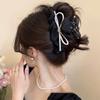 Pleated Bow Hair Claw Clips For Women Girls Sweet Large Hair Decorate Headband French Party Shark Clip Hair Accessories