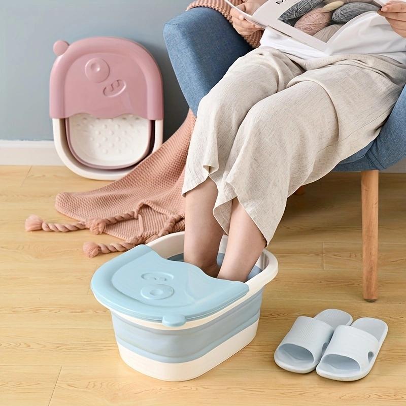 Foldable Footbath Bathroom Foot Soaking Bucket Plain Foaming Massage Bucket Folding Sauna Bathtub Pedicure Bath