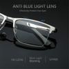Spring Hinge Reading Glasses for Men Business  Eyewear Computer Eyeglasses Anti Blue Light