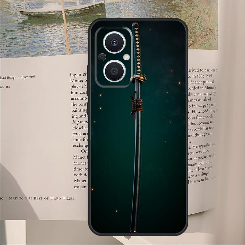 Чехол для OPPO Reno 7 8 Lite 11F 12F 13F 14F 10 11 12 13 14 Pro, Чехол для OPPO Find X6 X8 X9 Pro, Чехол в стиле японского самурайского катаны