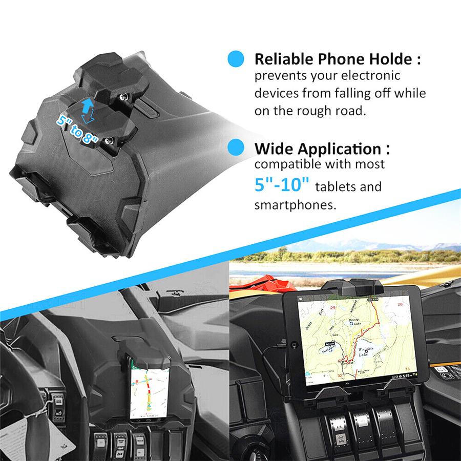 Держатель для планшета с электроприводом, крепление с GPS для Can-Am Maverick X3 и Max 2017-2022 гг.