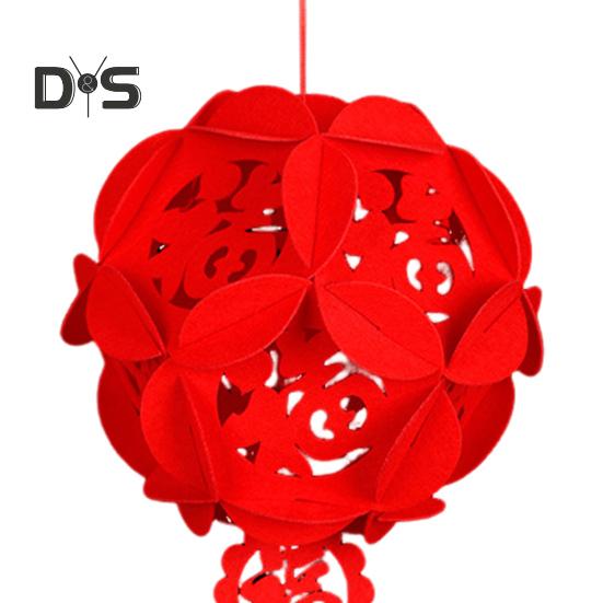 Красный фонарь своими руками, подвесной фонарь на китайский Новый год, самостоятельная сборка, традиционный фонарь на удачу для весеннего праздника