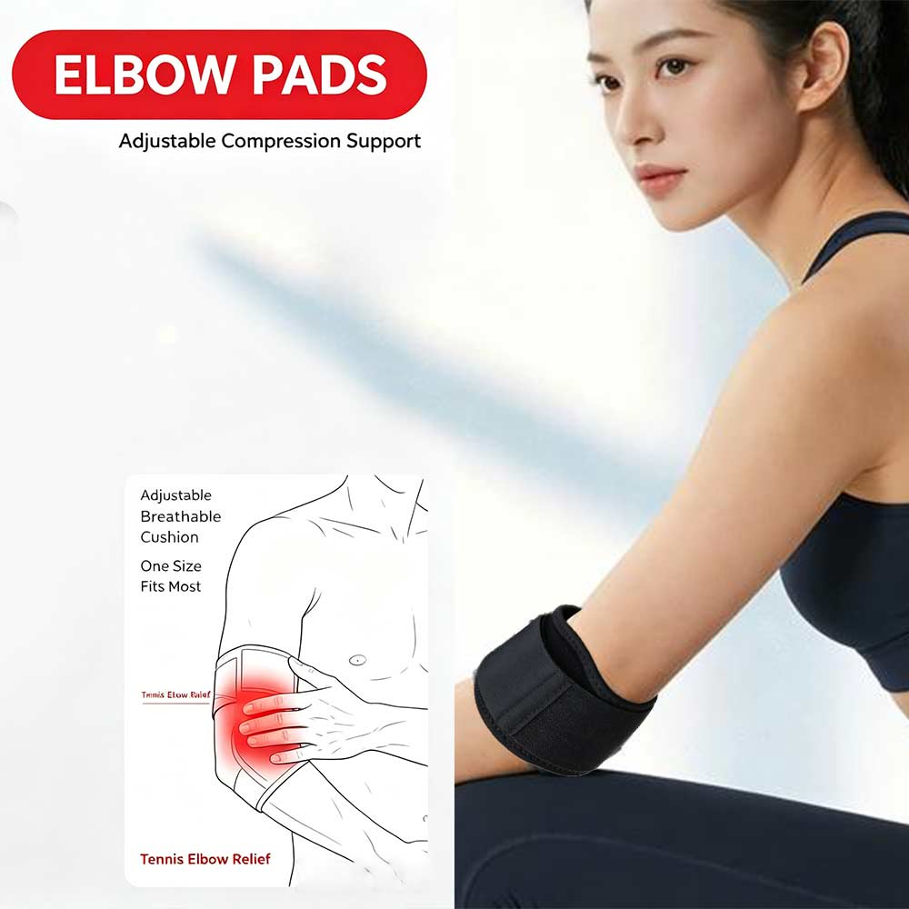 Sweat Absorption Tennis Elbow Support Compression Elbow Guard Pads Elbow Brace Outdoor Sports